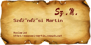 Szénási Martin névjegykártya